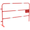 Barrier grille | red coated with logo area